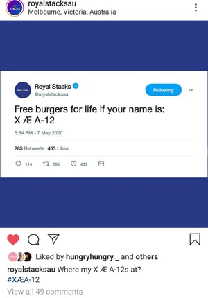 royal stacks instagram post