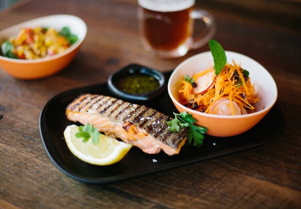 Salmon dish from Salmon and Bear in Zetland NSW