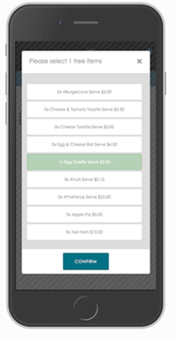 OrderMate Online promo code multi-select