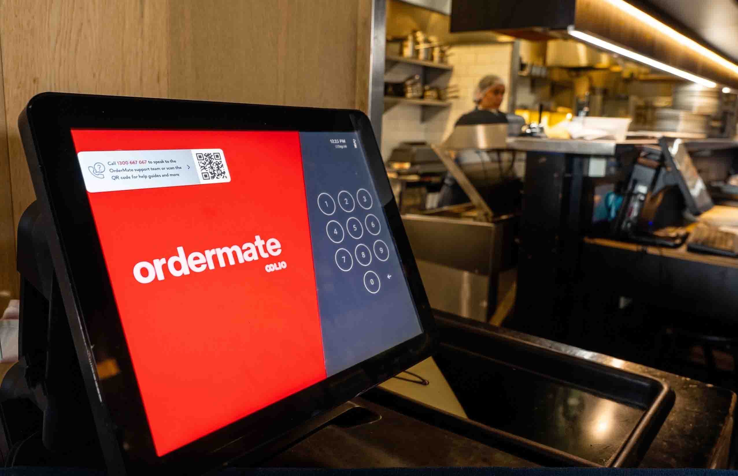 Ordermate POS system in a busy restaurant