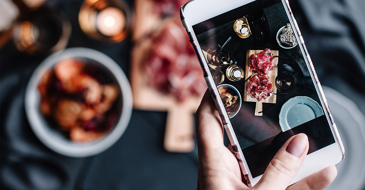 Taking photos of food to be use for online ordering