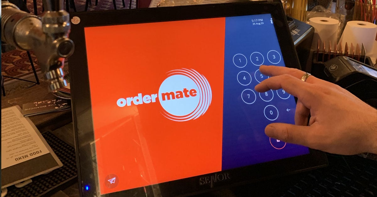 OrderMate Point of Sale in restaurant 