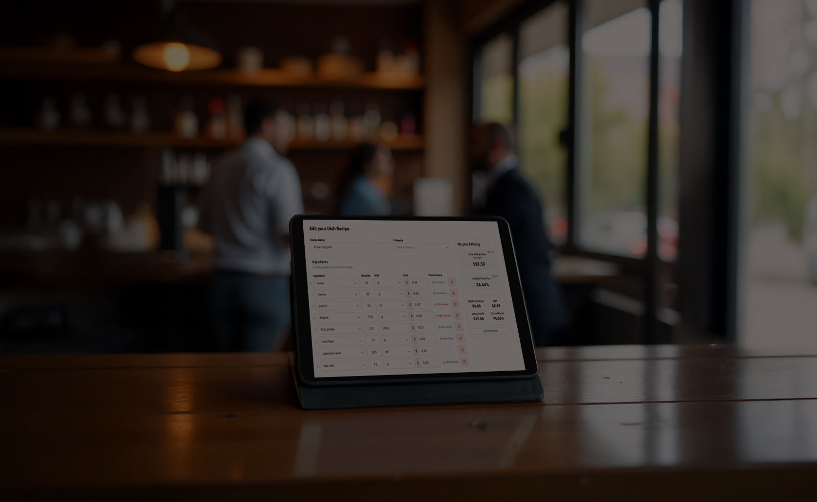 Food By Us Assets screen in use